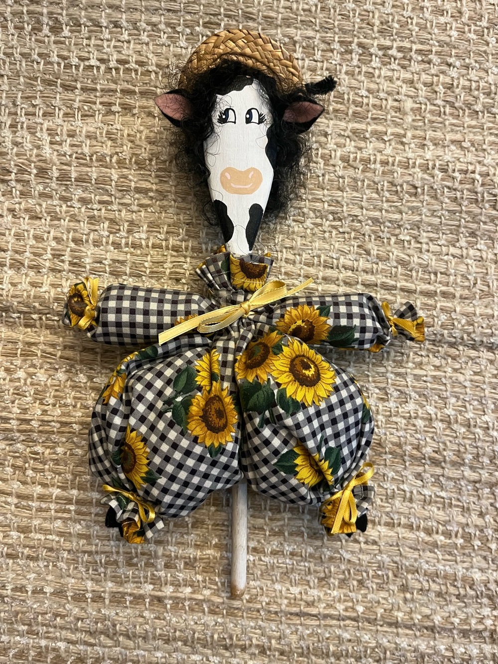 Handcrafted decorative cow doll